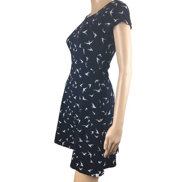 Element Eden Navy-Blue Dress with Print of Flying-Birds Size Small - Picture 1 of 8